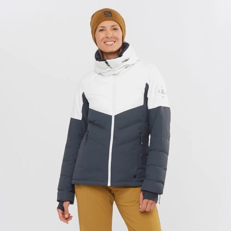 Chaquetas De Esquí Salomon New Prevail Insulated Mujer Blancos Negros | MX DALI279